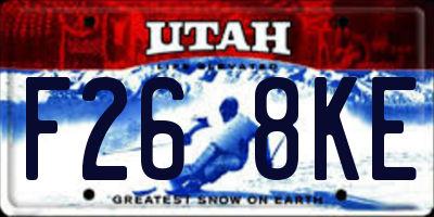 UT license plate F268KE