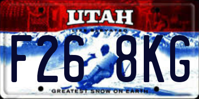 UT license plate F268KG