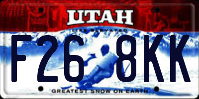 UT license plate F268KK