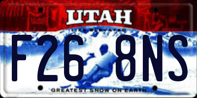 UT license plate F268NS