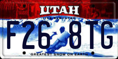 UT license plate F268TG