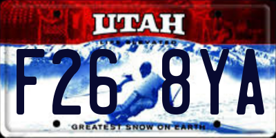 UT license plate F268YA