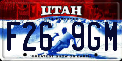 UT license plate F269GM