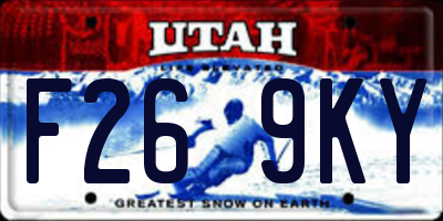 UT license plate F269KY