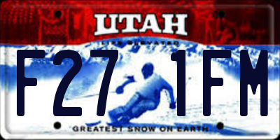 UT license plate F271FM