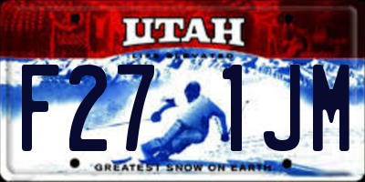 UT license plate F271JM