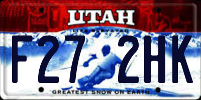 UT license plate F272HK