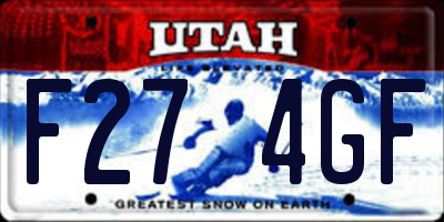 UT license plate F274GF