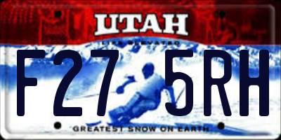 UT license plate F275RH