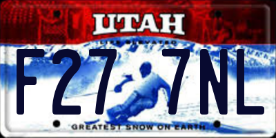 UT license plate F277NL