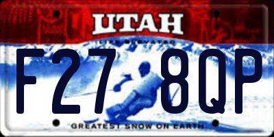 UT license plate F278QP