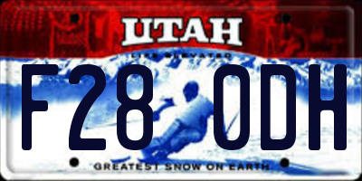 UT license plate F280DH