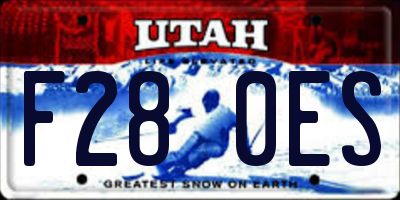 UT license plate F280ES