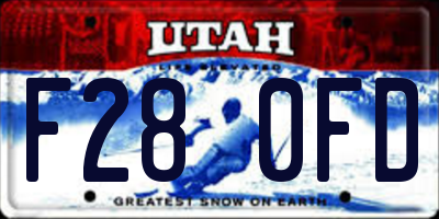 UT license plate F280FD