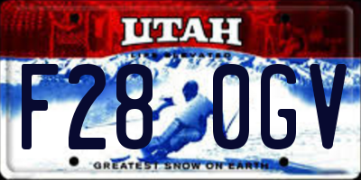 UT license plate F280GV
