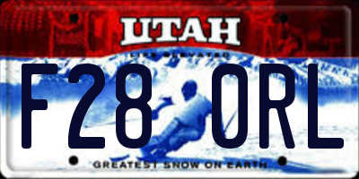 UT license plate F280RL
