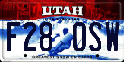 UT license plate F280SW