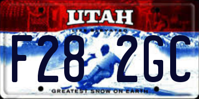 UT license plate F282GC