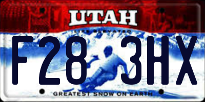 UT license plate F283HX