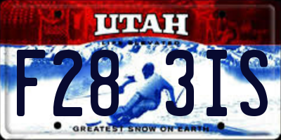 UT license plate F283IS