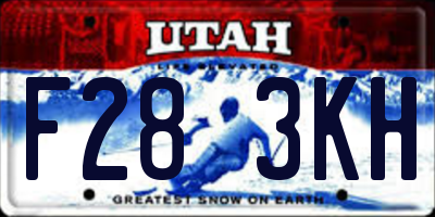 UT license plate F283KH
