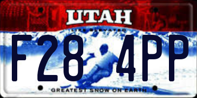 UT license plate F284PP