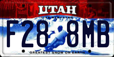 UT license plate F288MB