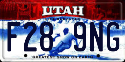 UT license plate F289NG