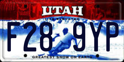 UT license plate F289YP