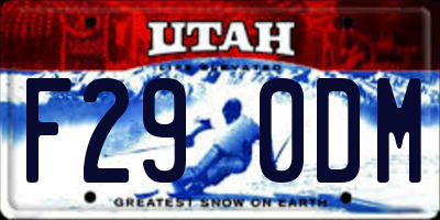 UT license plate F290DM