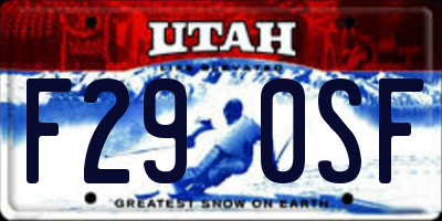 UT license plate F290SF