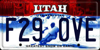UT license plate F290VE