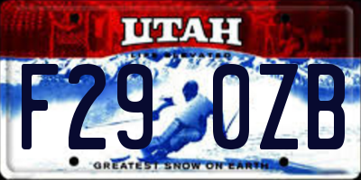 UT license plate F290ZB