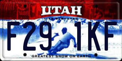 UT license plate F291KF