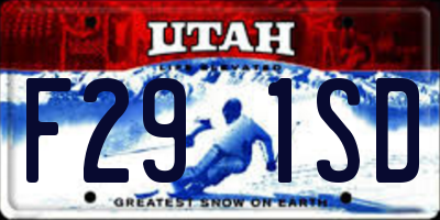 UT license plate F291SD