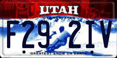 UT license plate F292IV