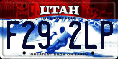UT license plate F292LP