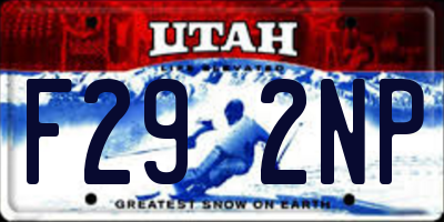 UT license plate F292NP