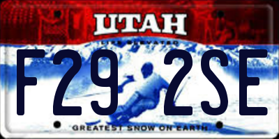 UT license plate F292SE