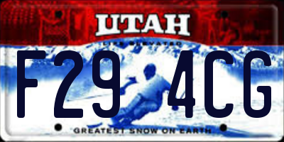UT license plate F294CG