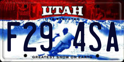 UT license plate F294SA