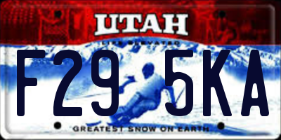 UT license plate F295KA