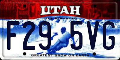 UT license plate F295VG