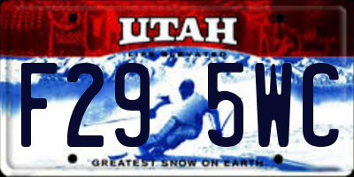 UT license plate F295WC