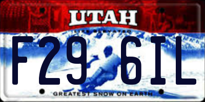 UT license plate F296IL