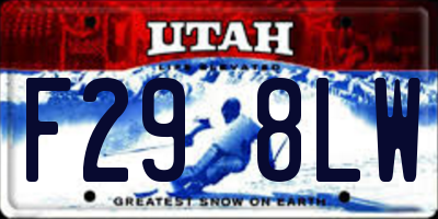 UT license plate F298LW