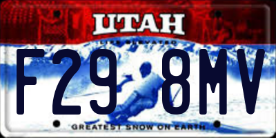 UT license plate F298MV