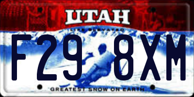 UT license plate F298XM