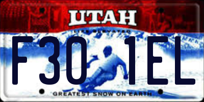 UT license plate F301EL