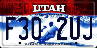 UT license plate F302UJ